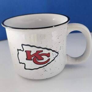 Source Unknown White and Red Speckled Coffee Mug